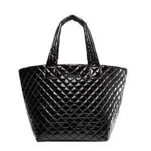 MZ Wallace Medium Metro Tote in Black Lacquer